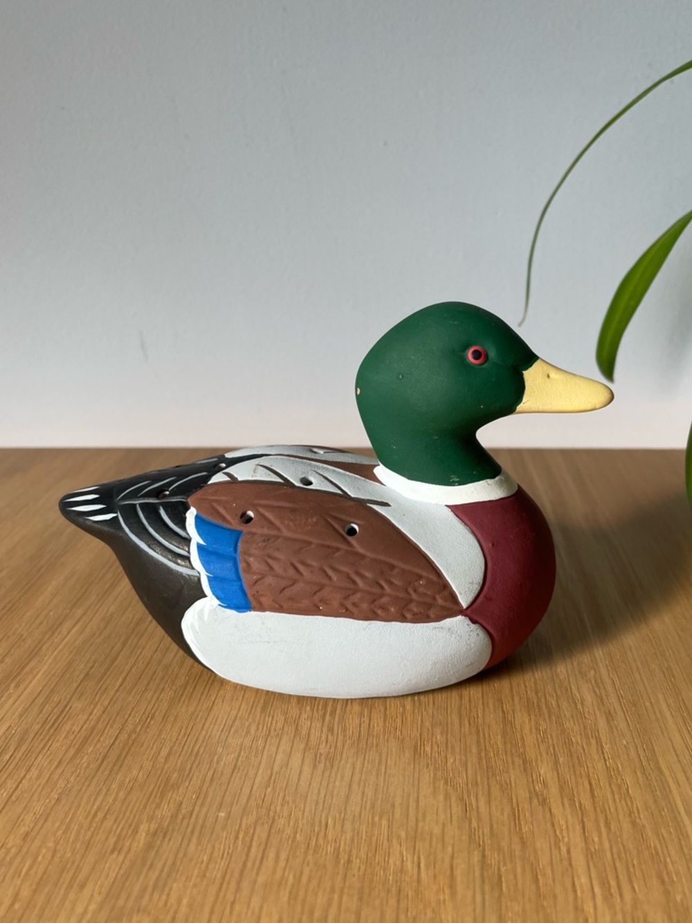 Vintage Coty Mallard Duck Fragrance Holder Pomander Figurine